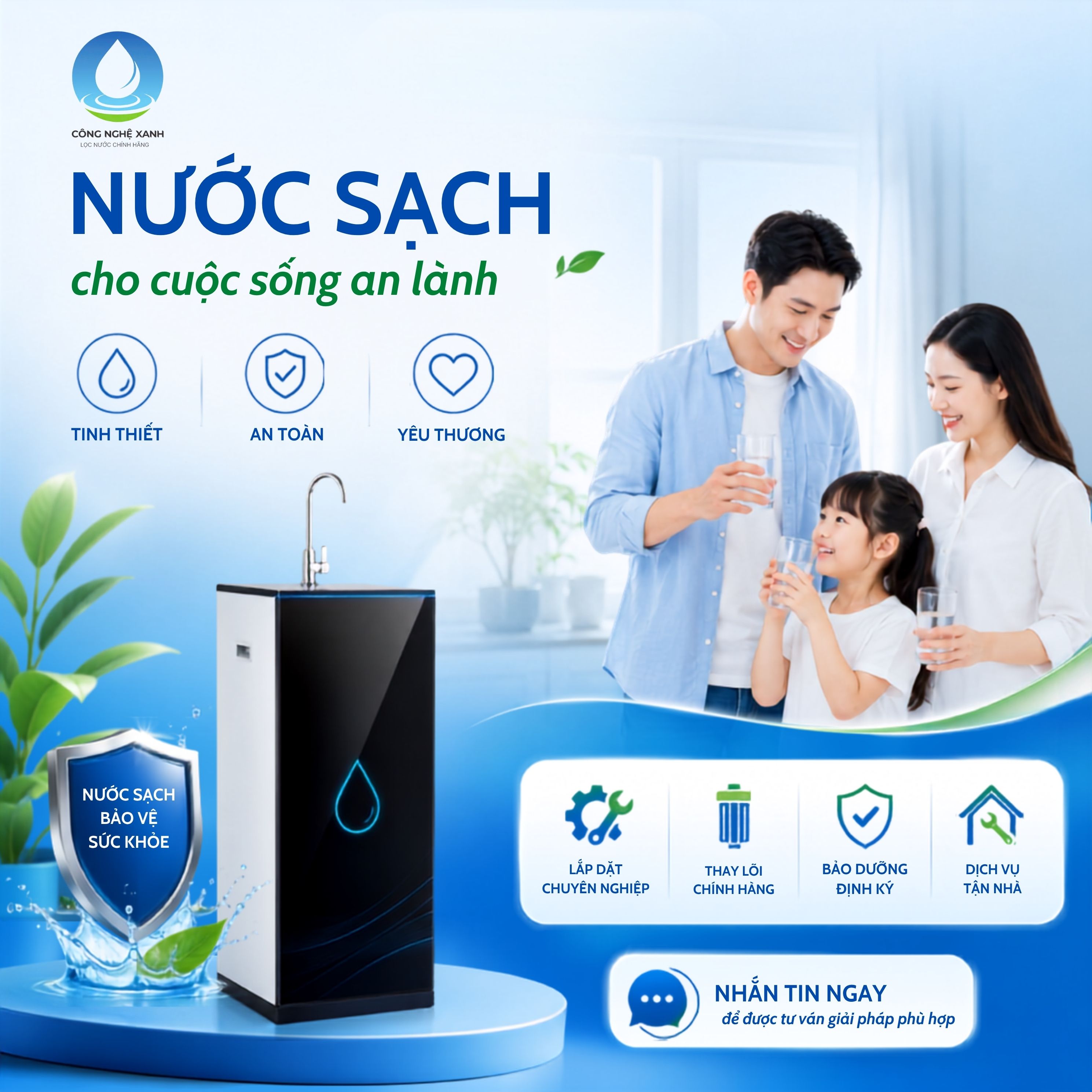 NƯỚC SẠCH MỖI NGÀY – AN TÂM CHO CẢ GIA ĐÌNH